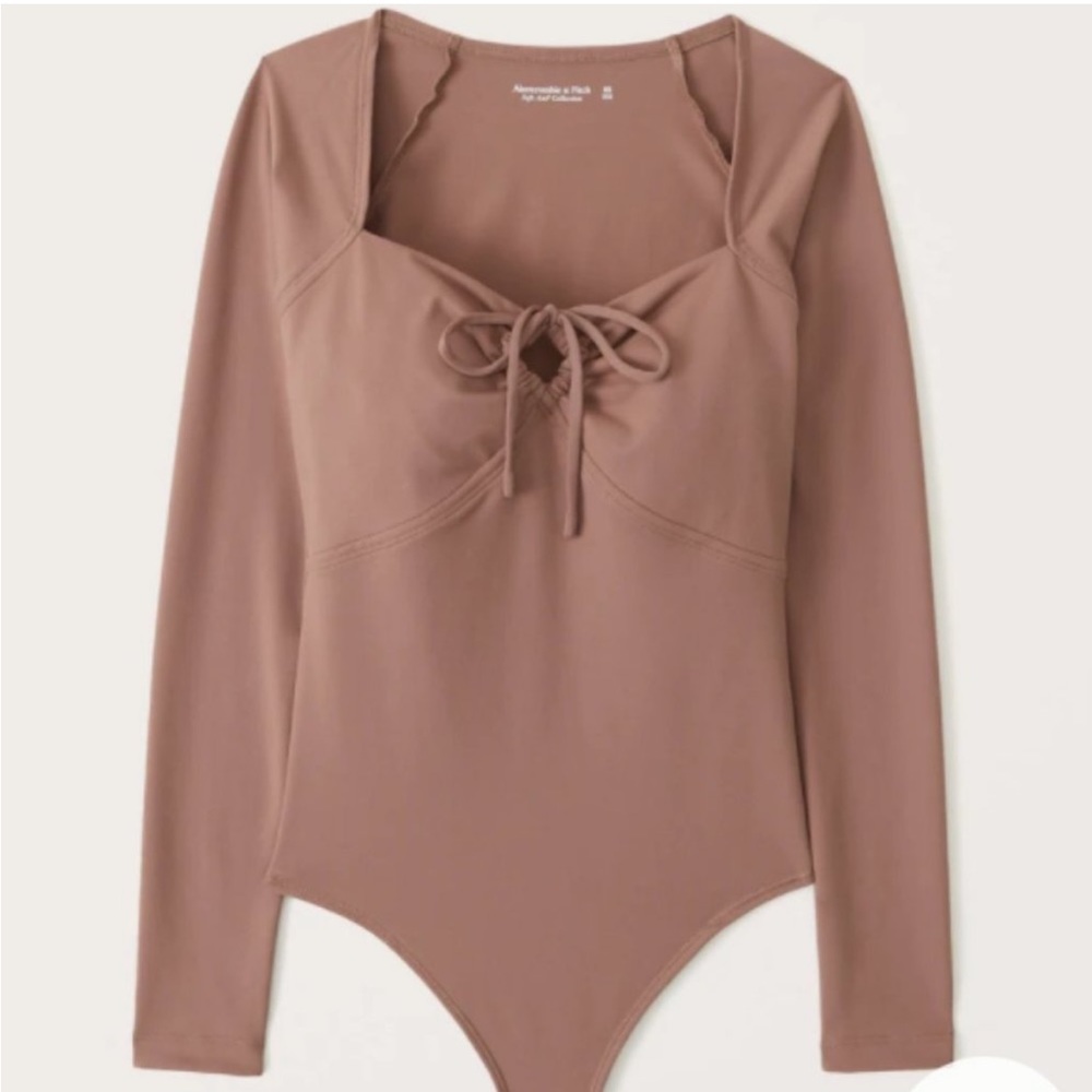 Abercrombie Long Sleeve Sweetheart Cinch Bodysuit